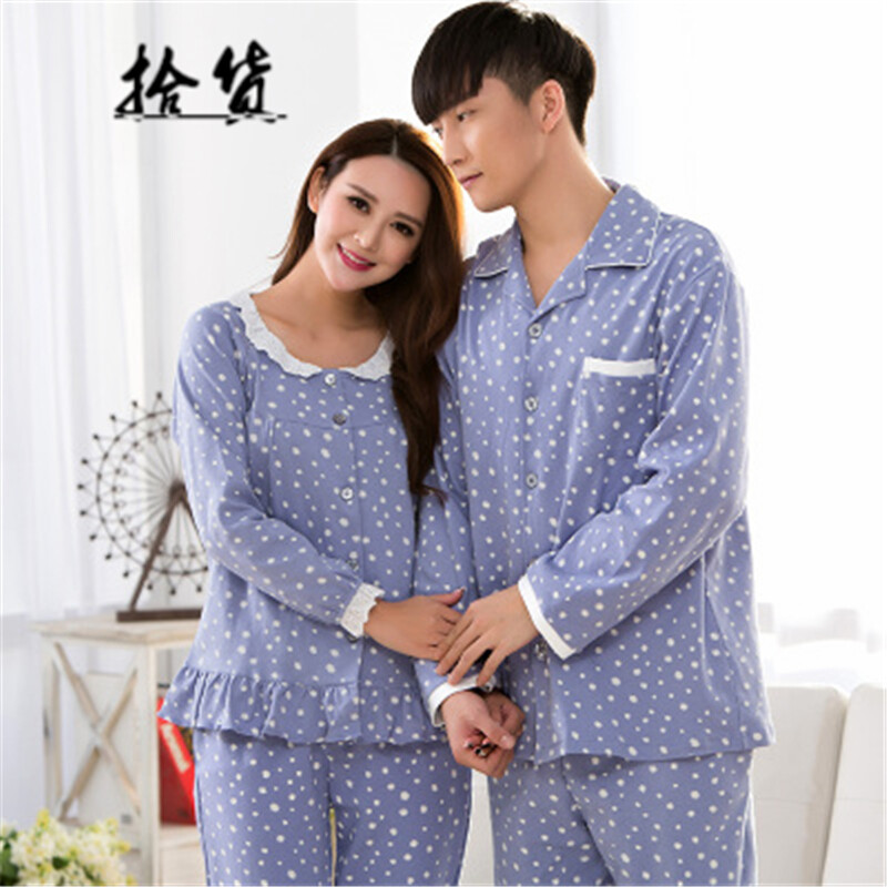 拾貨秋季新款情侶睡衣 可愛卡通印花，舒適家居首選